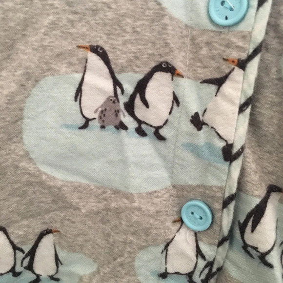 Munki Munki flannel penguin novelty print pajama top, size XL - Picture 5 of 7
